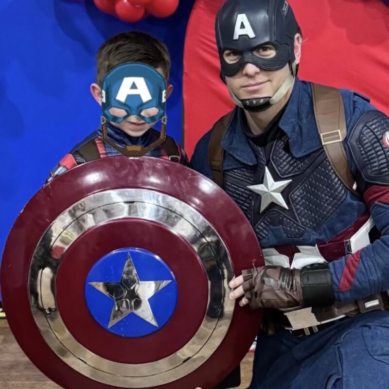 Superhero home visit in Barnet London from Captain America